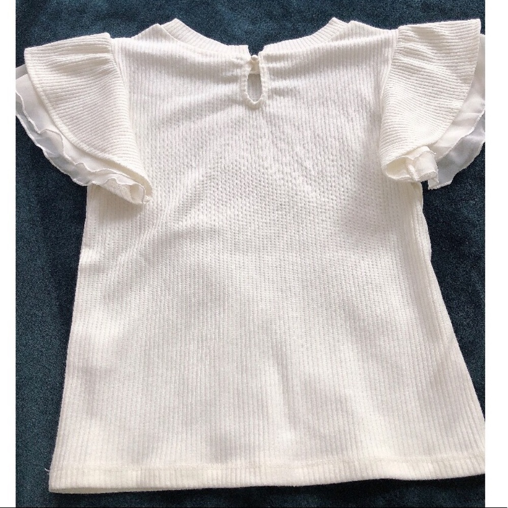 Mila ivory ribbed top